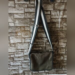 Bally Black and Olive Men's Messenger Bag